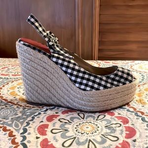 Christian Louboutin Platform Wedges Plaid